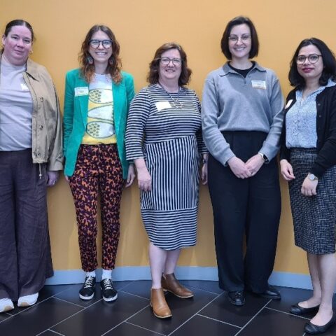 L to R: Dr Cynthia Smith, Dr Brittany Johnson, Professor Rebecca Golley, Dr Sarah Hunter, and Dr Nisha Sharma.